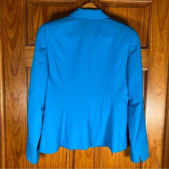 Calvin Klein Women's Blue Aqua Corporate Blazer Suit Jacket Single Closure - Picture 7 of 7